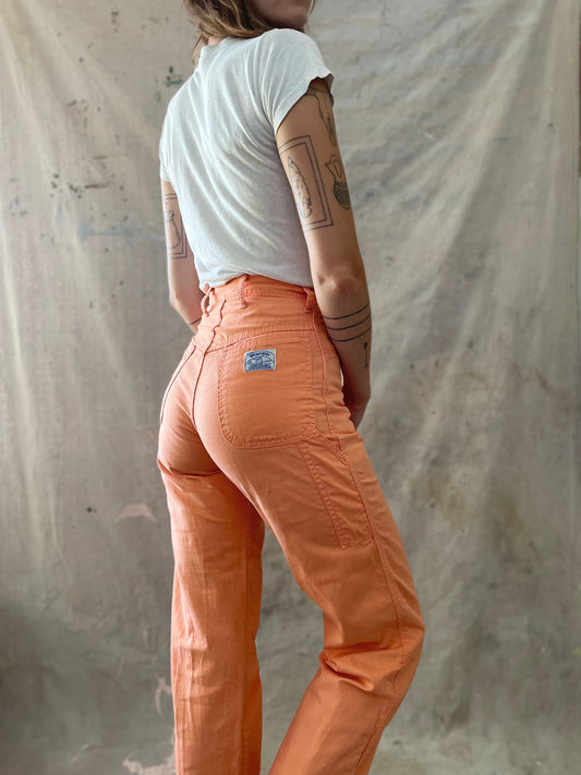 70s/80s Peach Wrangler Carpenter Pants