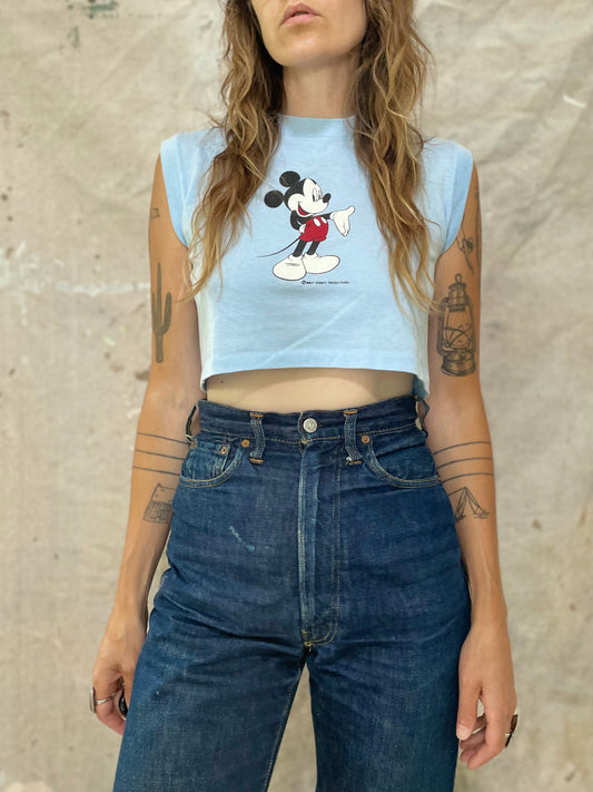 80s Mickey Mouse Crop Top