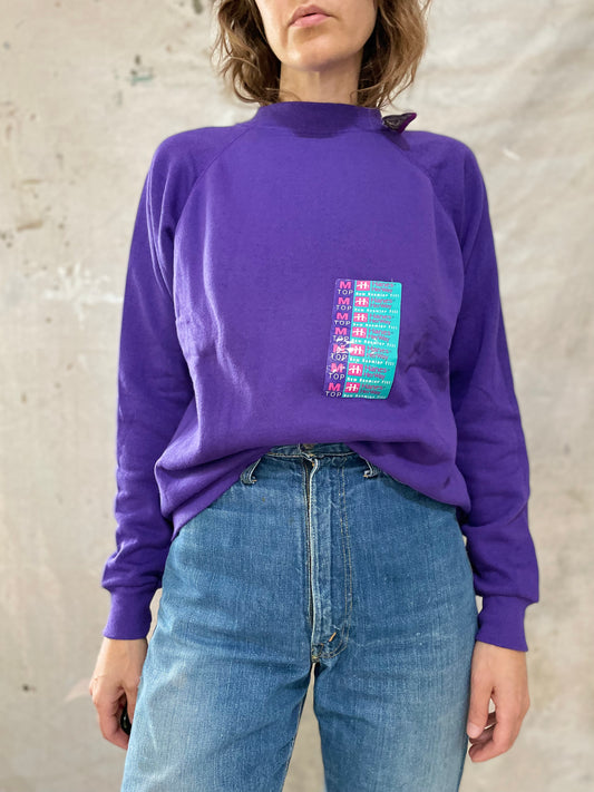 90s NOS Blank Purple Sweatshirt