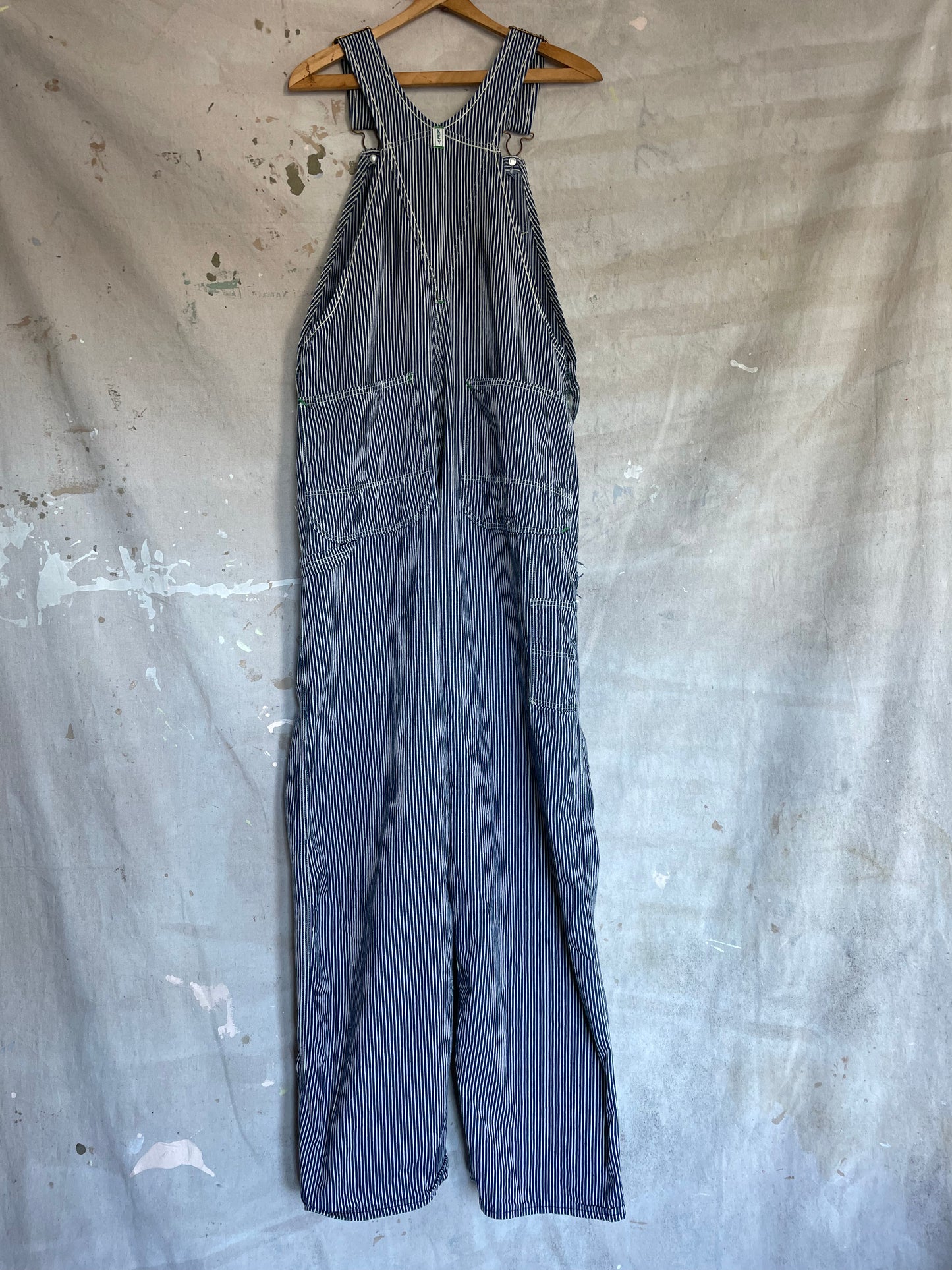 80s Key Imperial Hickory Stripe Overalls