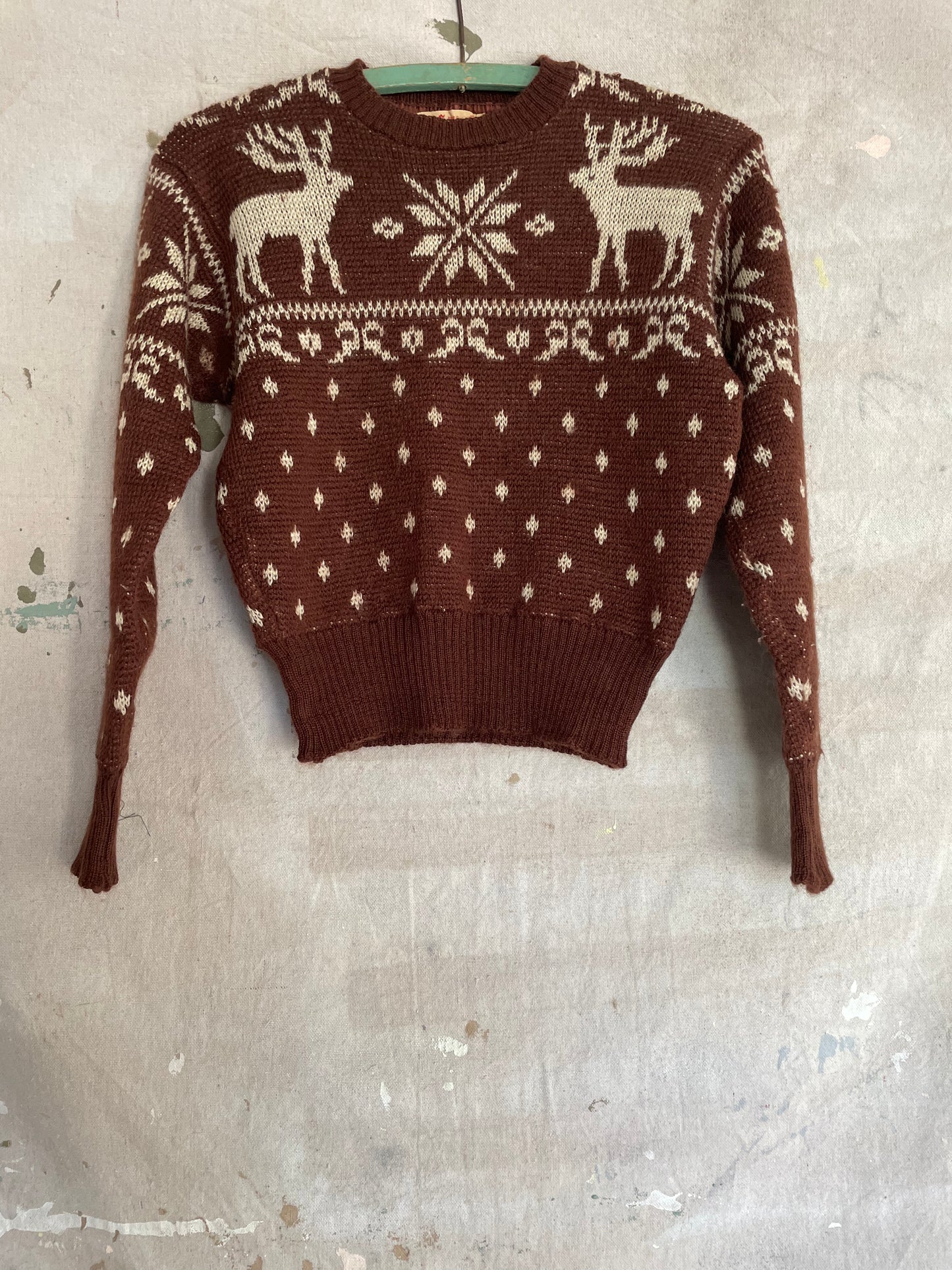 40s Jantzen Reindeer Holiday Sweater