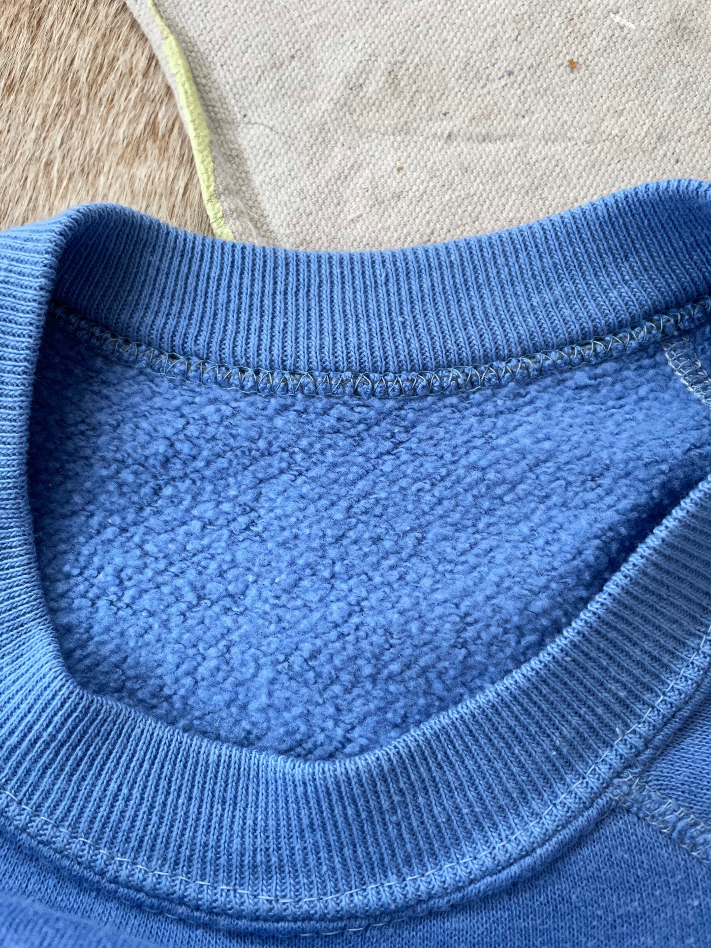80s Blank Periwinkle Short Sleeve Sweatshirt