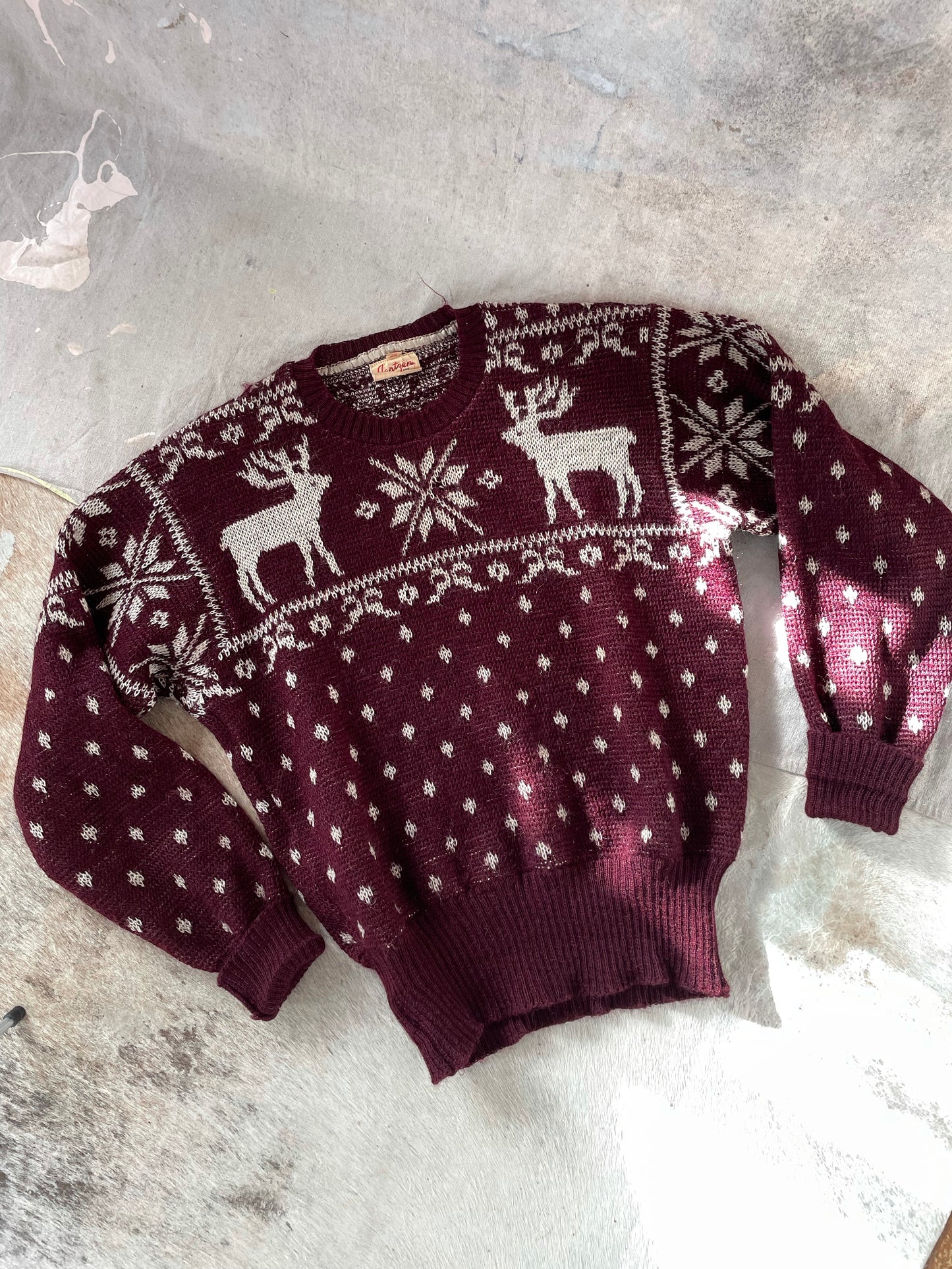 40s Jantzen Holiday Reindeer Sweater