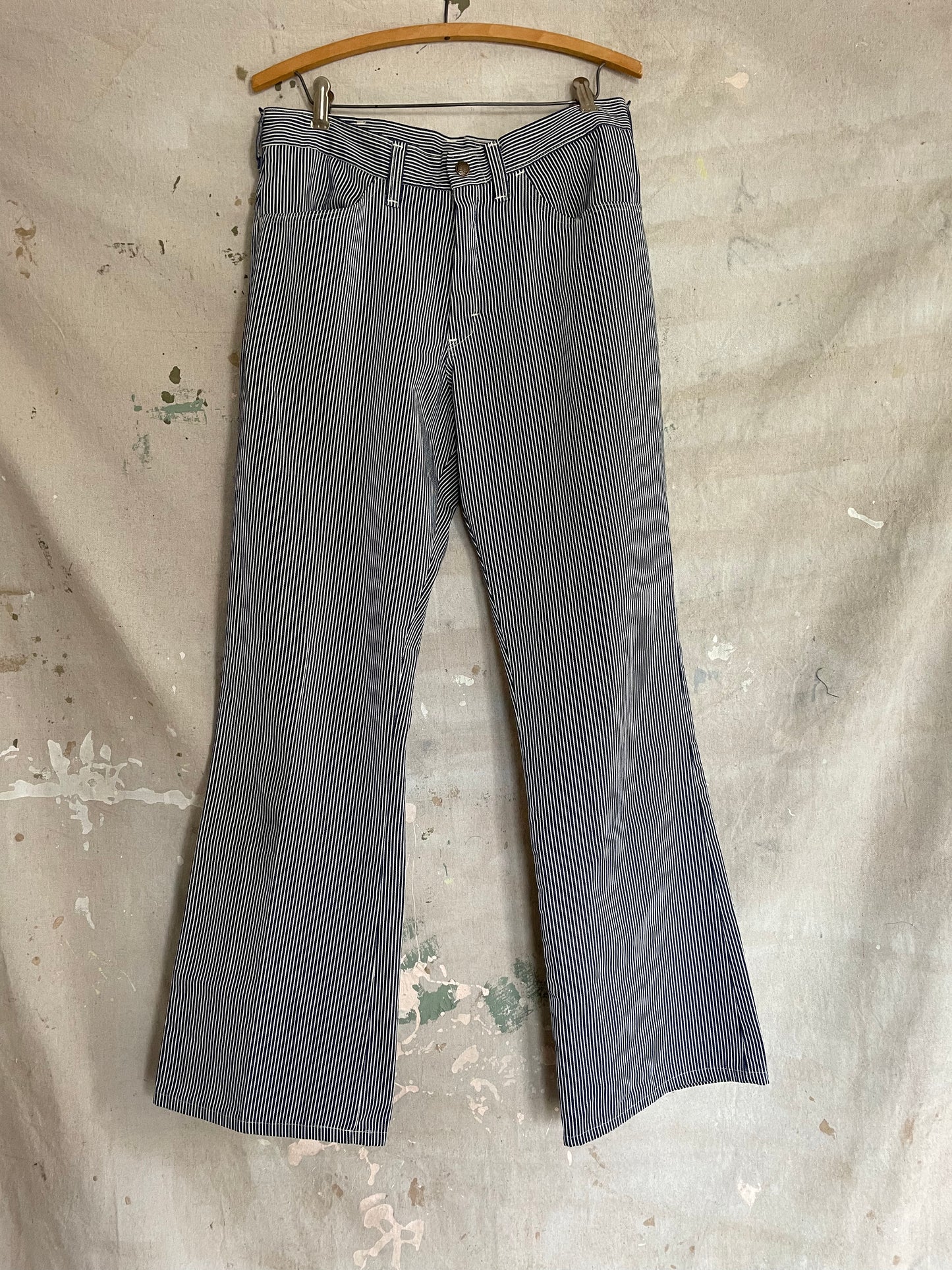 70s Hickory Stripe Bell Bottoms