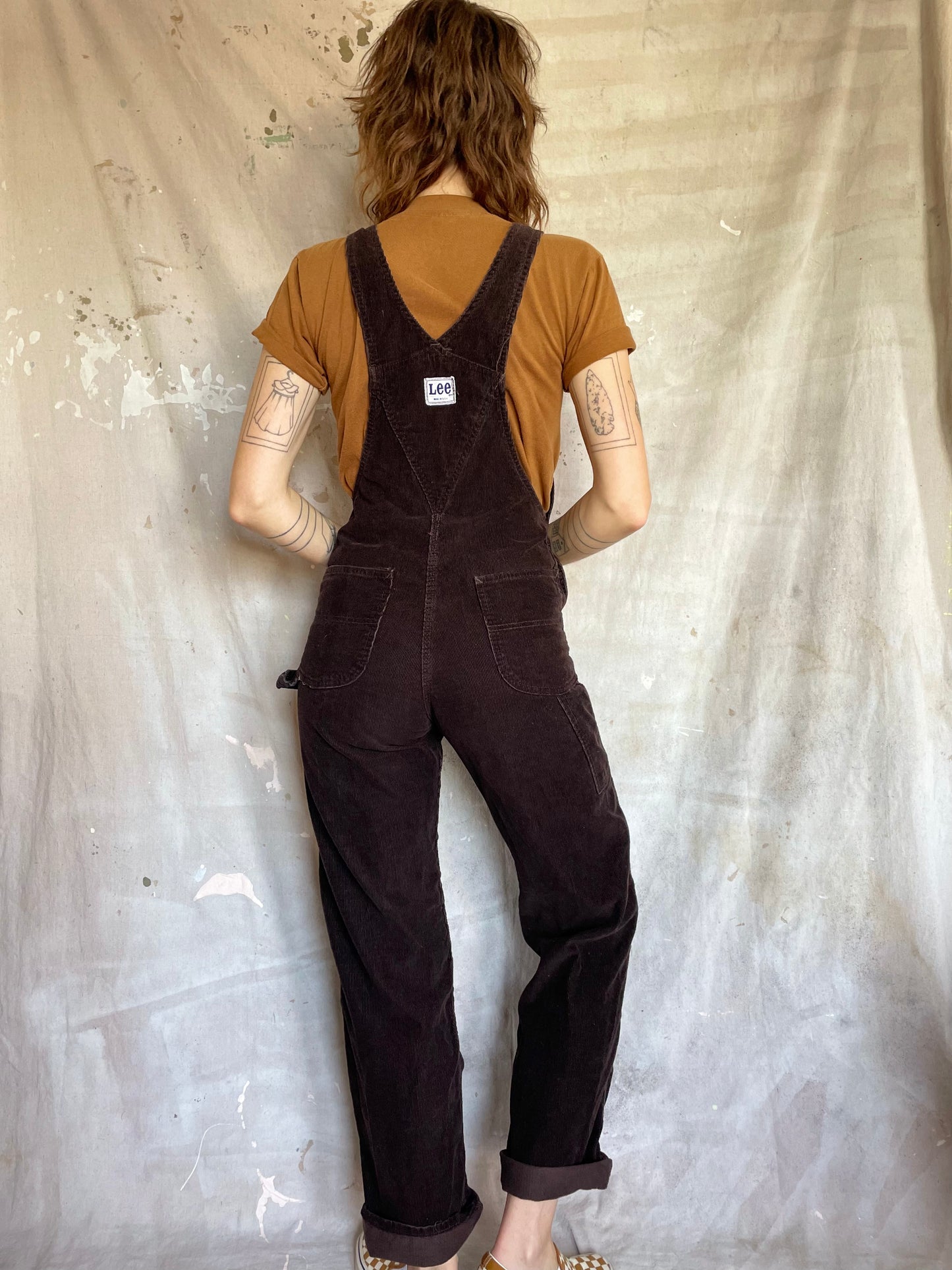 70s Brown Corduroy Lee Overalls