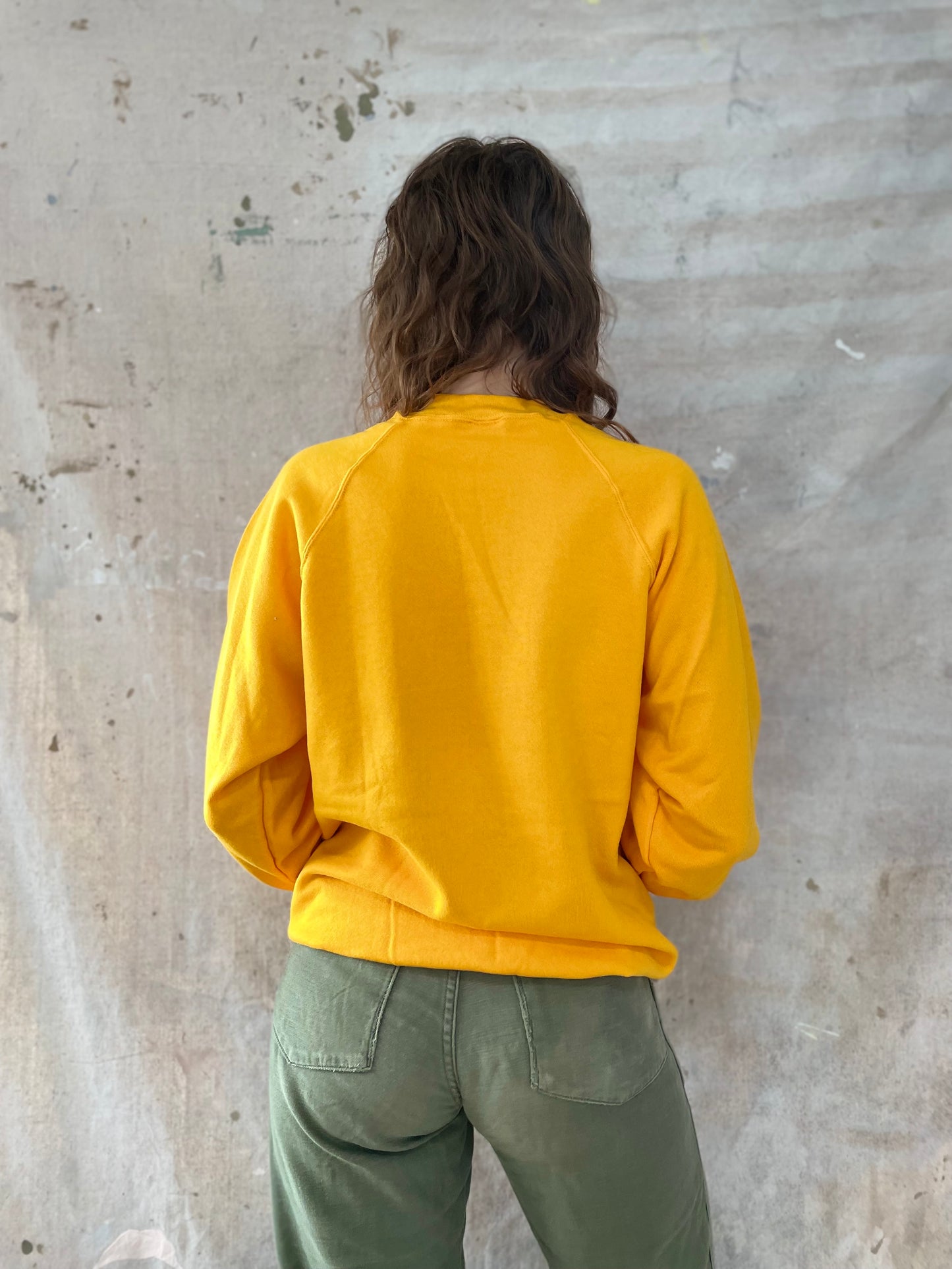 80s Deadstock Marigold Yellow Jerzees Sweatshirt