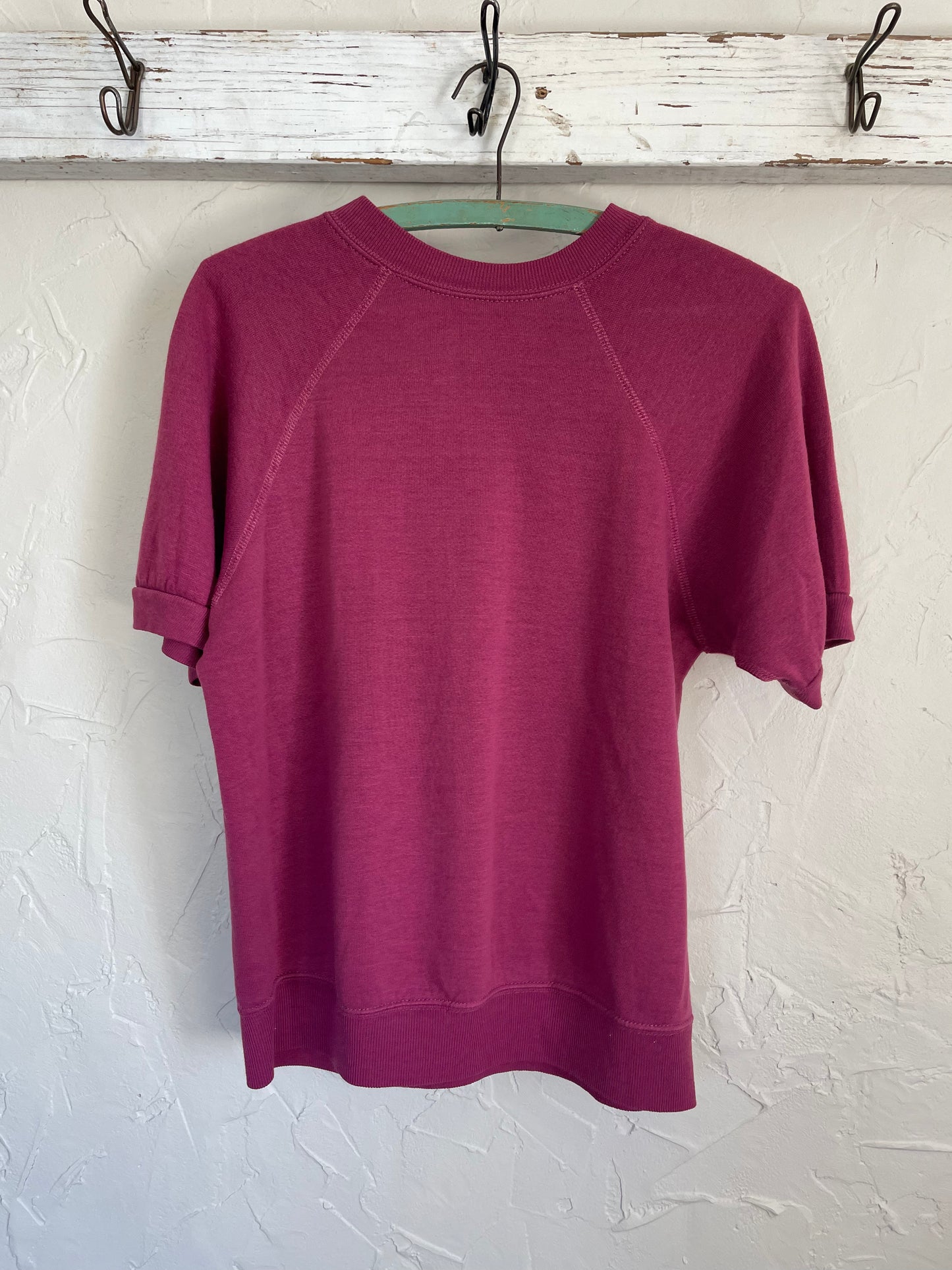 80s Dusty Pink Short Sleeve Sweatshirt