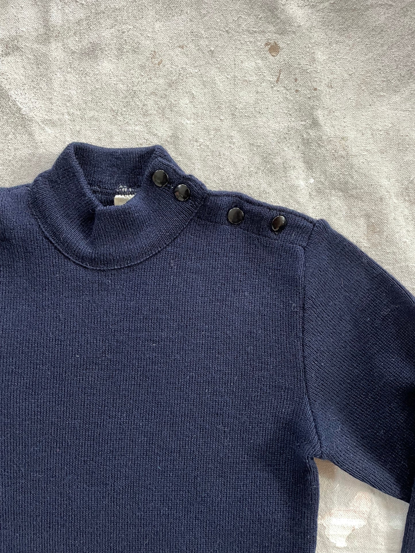 Navy Blue Mock Neck Sweater
