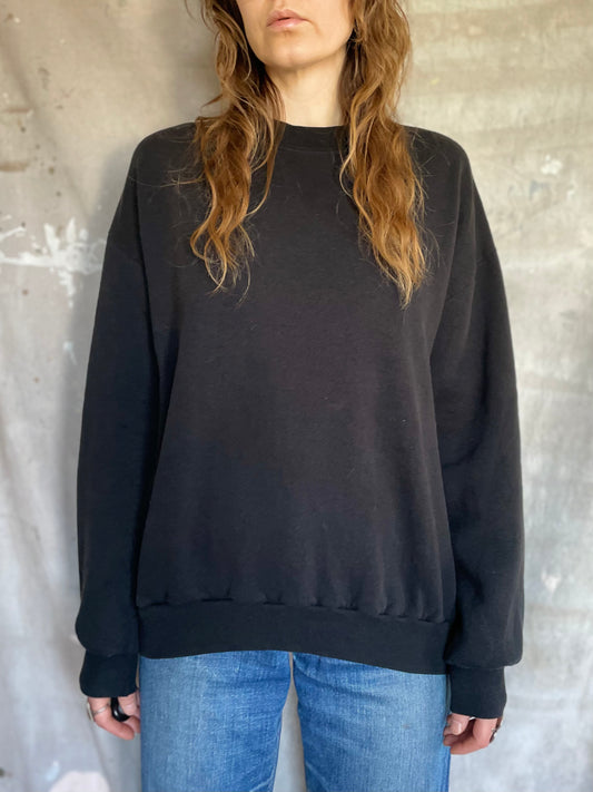 80s Blank Black Sweatshirt