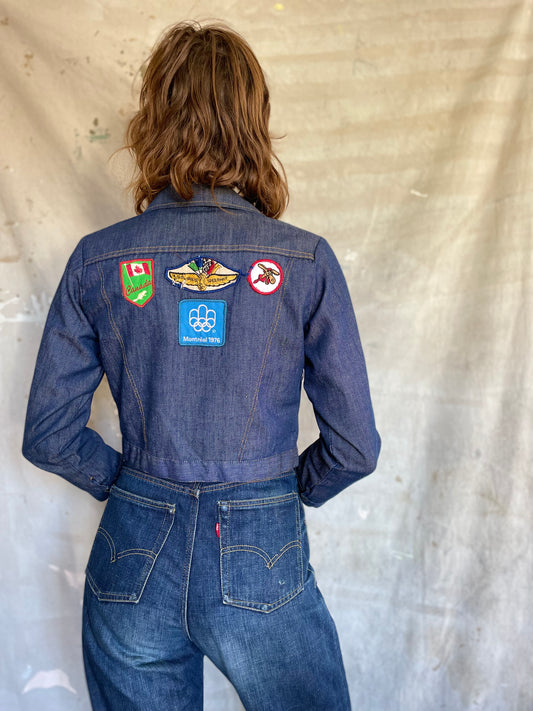 70s Patched Jean Jacket