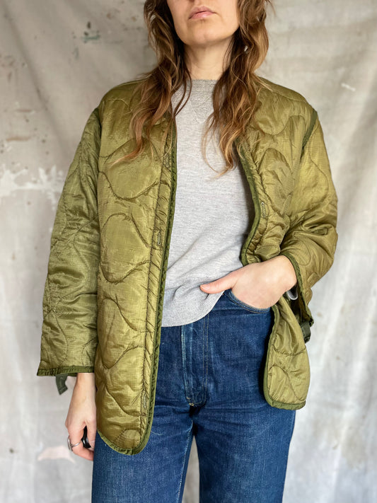 70s Army Quilted Liner Jacket