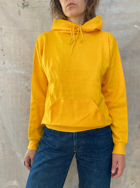 70s Deadstock Mac And Cheese Yellow Hoodie Sweatshirt