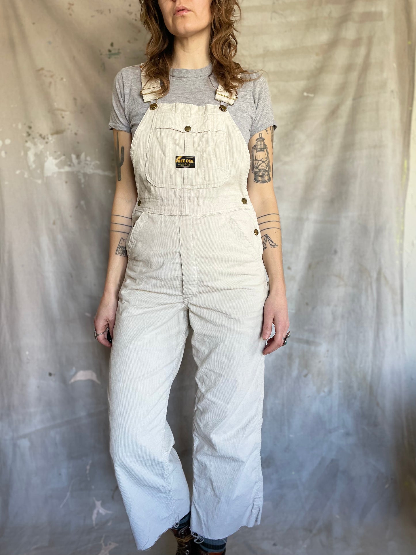 80s Ecru DeeCee Corduroy Overalls