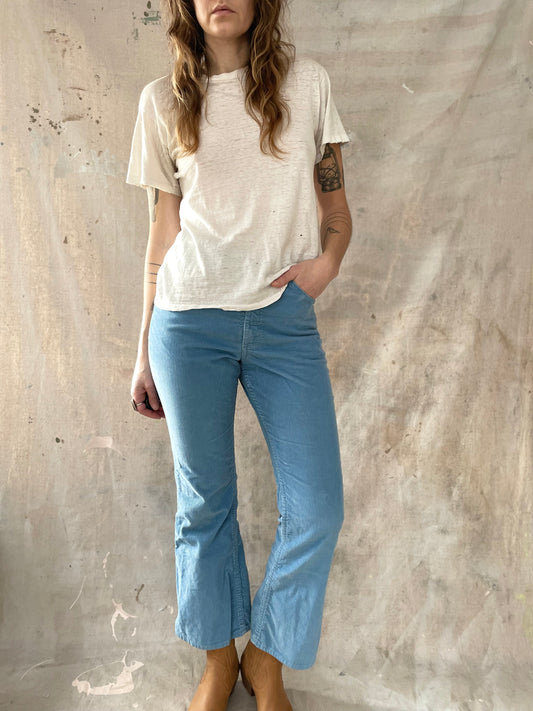 70s Baby Blue Levi’s Corduroy Bell Bottoms