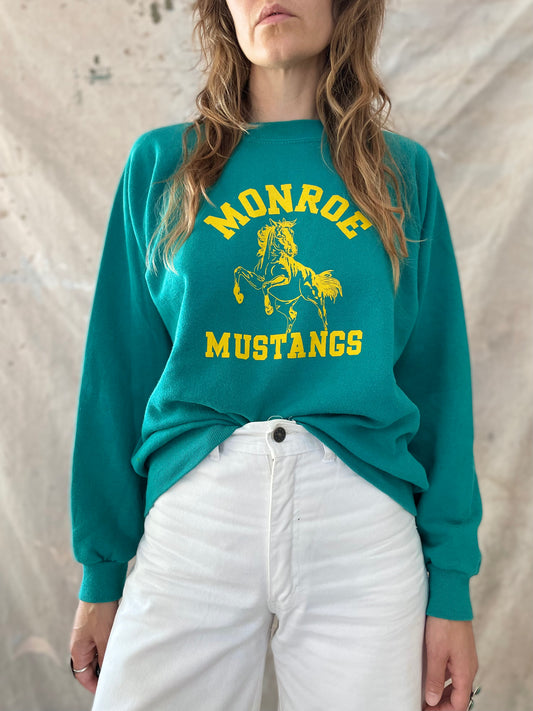 90s Monroe Mustangs Sweatshirt