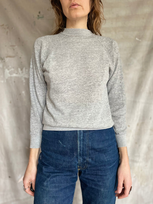 80s Blank Heather Gray Sweatshirt