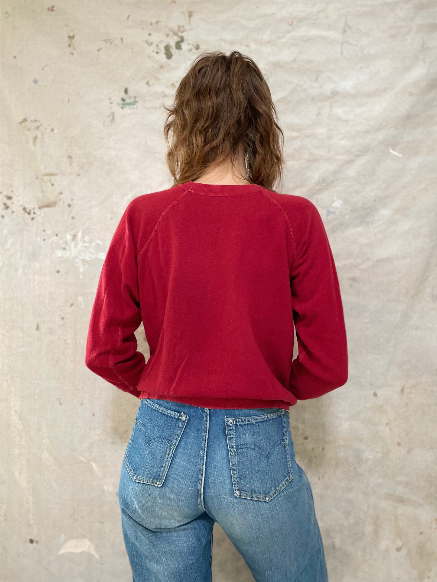 70s Blank Raspberry Sweatshirt