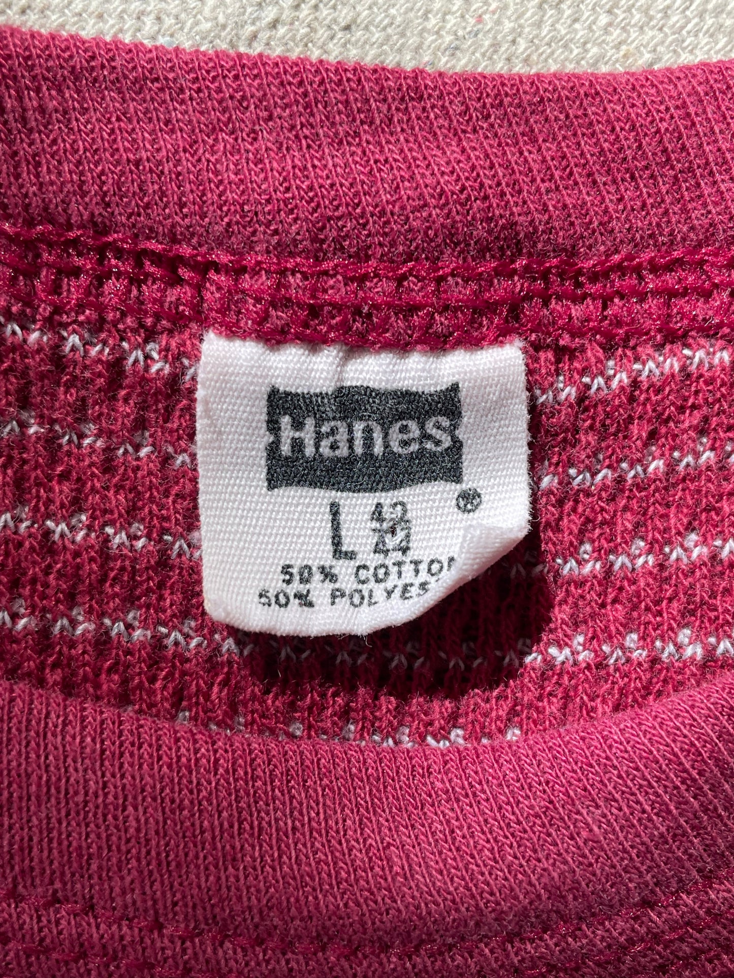 70s Hanes Striped Thermal Shirt