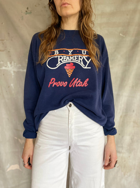 90s BYU Creamery, Provo, Utah Sweatshirt