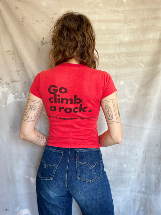 70s Go Climb A Rock, Yosemite Mountaineering School Tee