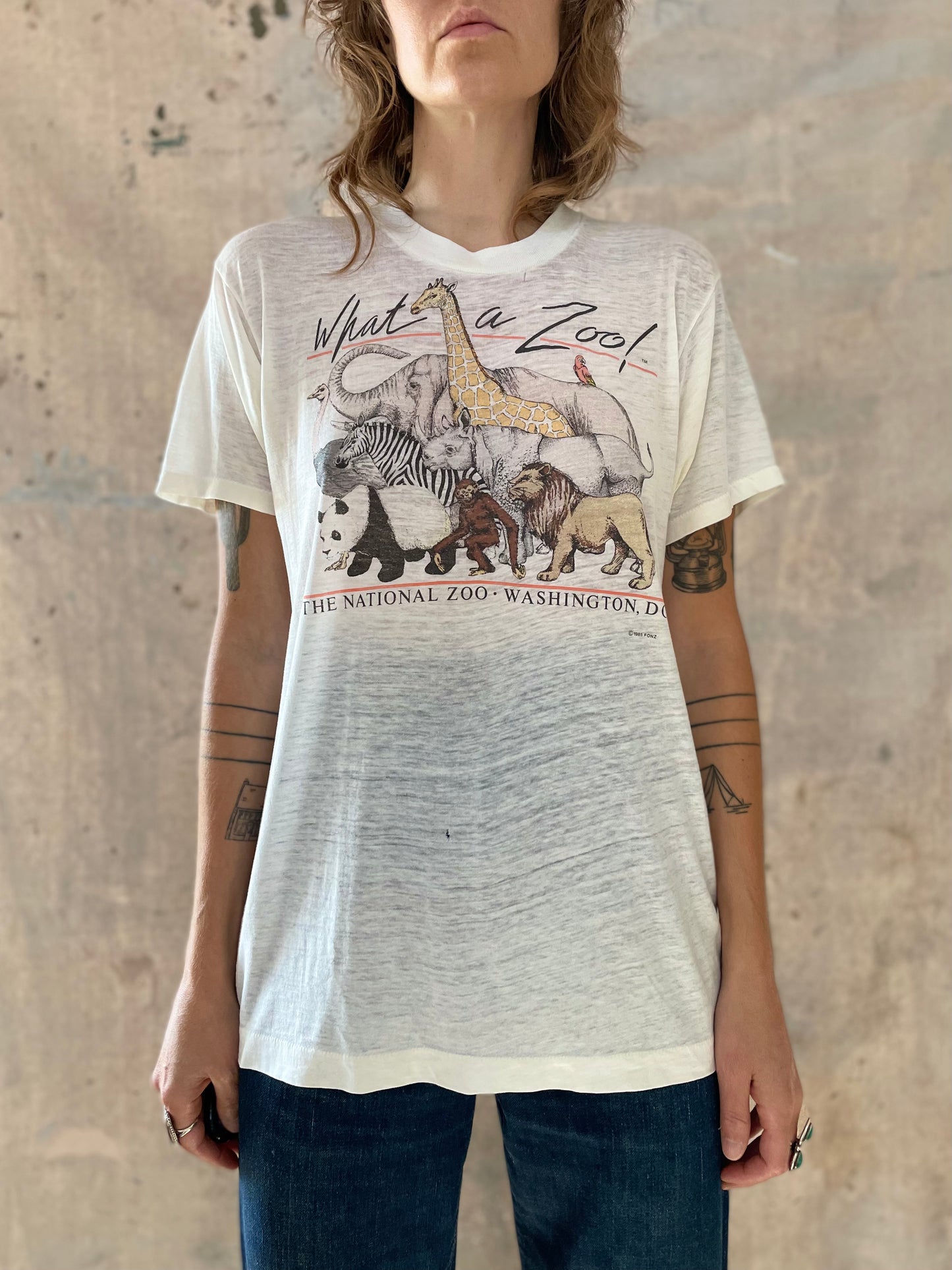 80s Paper Thin Washington DC National Zoo Tee