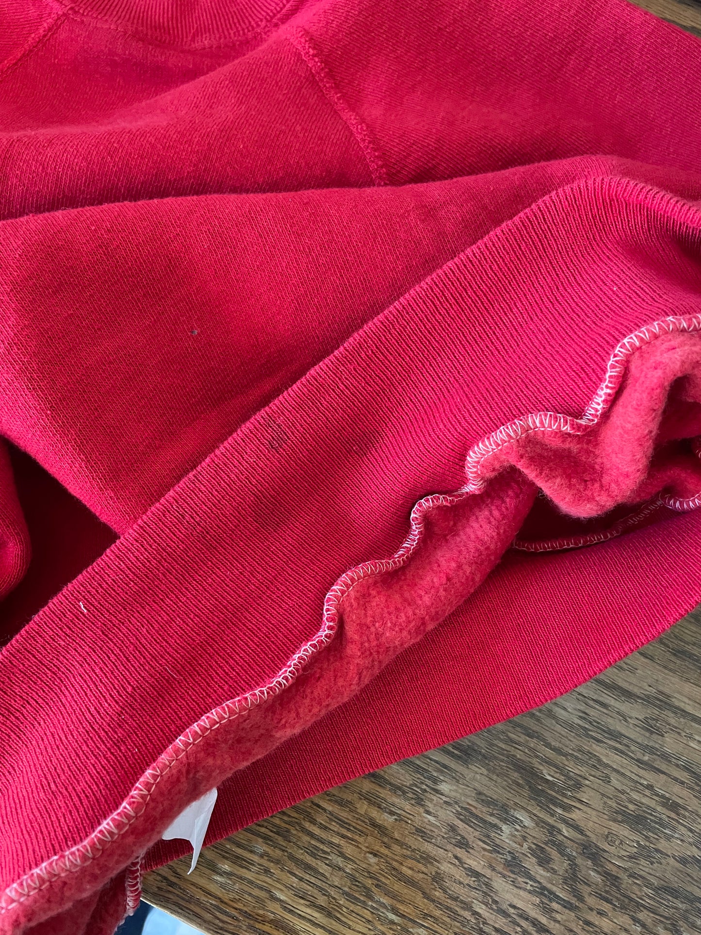 70s Blank Red Short Sleeve Sweatshirt
