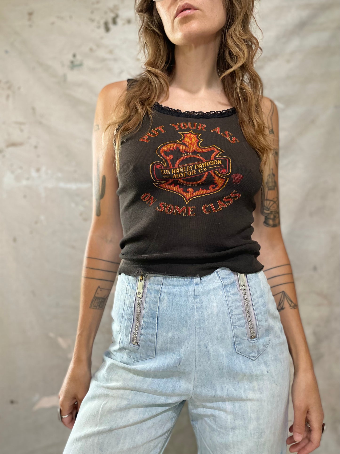 70s Put Your Ass On Some Class Harley Davidson Tank Top