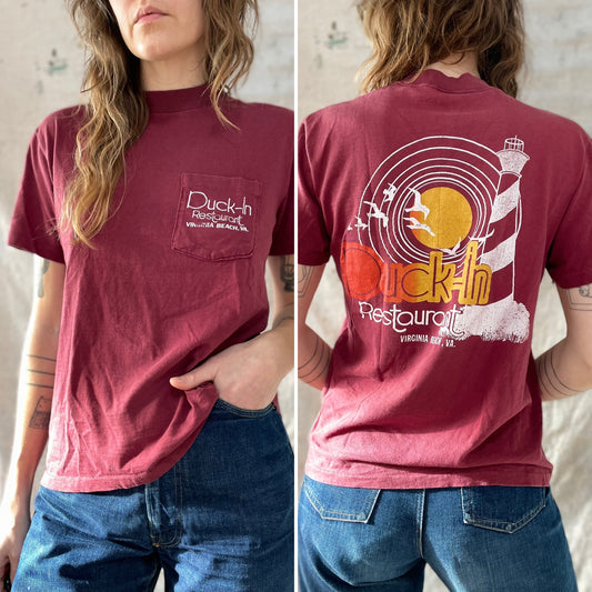 70s Duck-In Restaurant, Virginia Beach, VA Pocket Tee