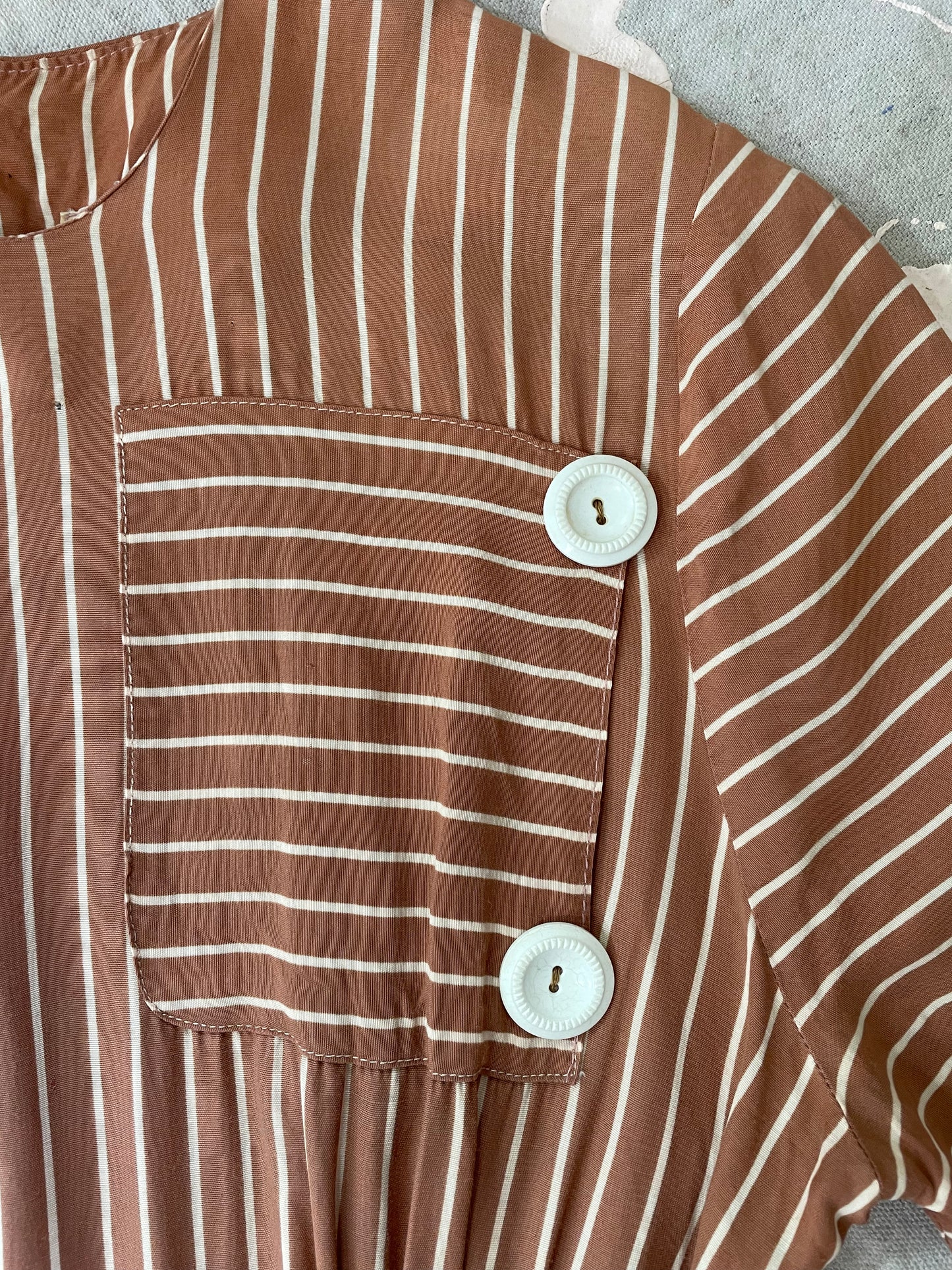 50s Striped Rayon Dress