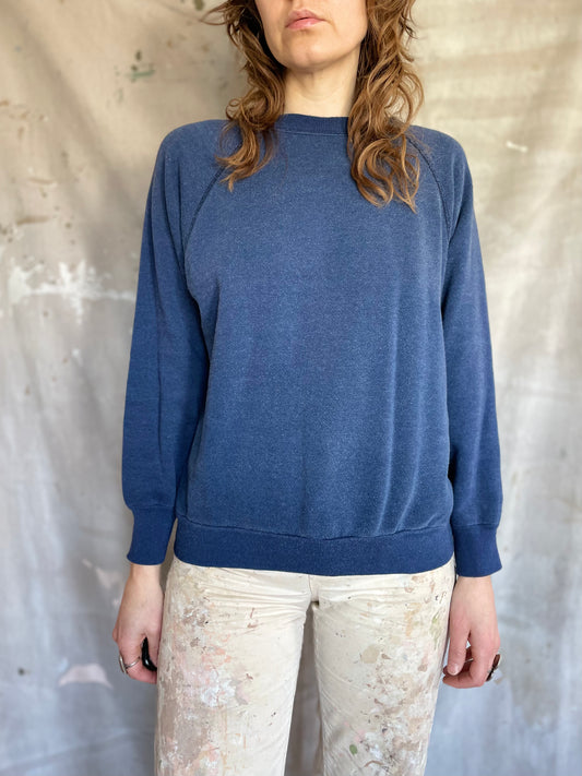 70s/80s Blank Navy Blue Sweatshirt