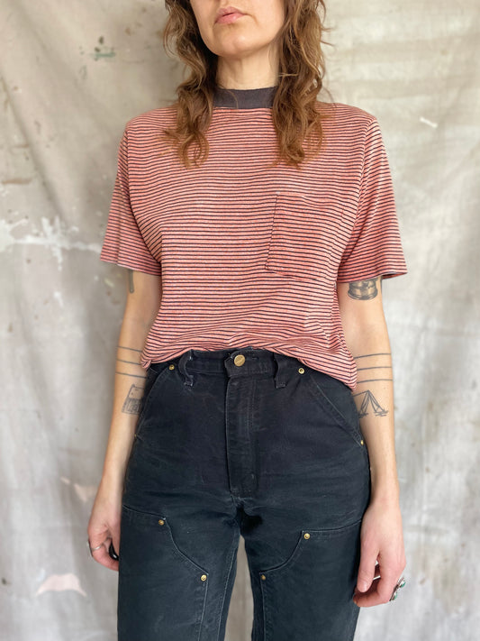 60s/70s Striped Pocket Tee