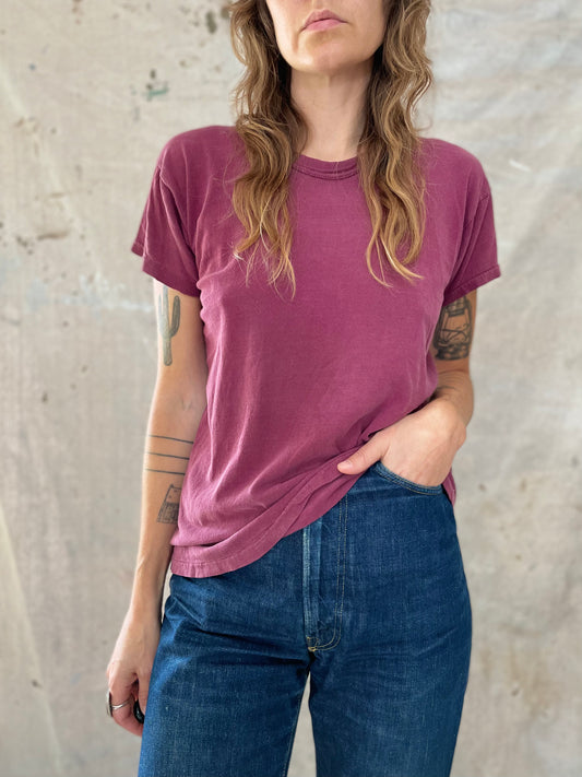 70s Blank Maroon Tee