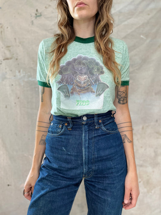 70s Navy Seal Frog Man Ringer Tee