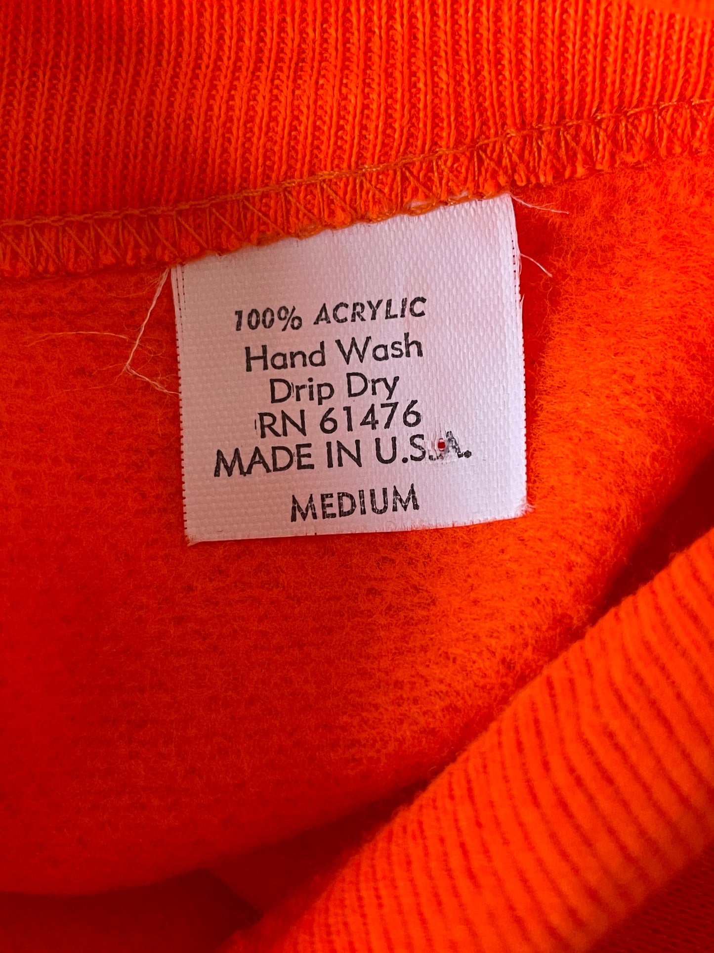 80s Safety Orange Sweatshirt