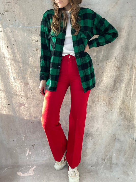 70s Deadstock Red Bell Bottoms