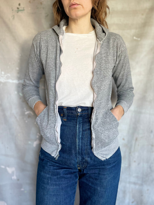 70s/80s Blank Heather Gray Hoodie Sweatshirt