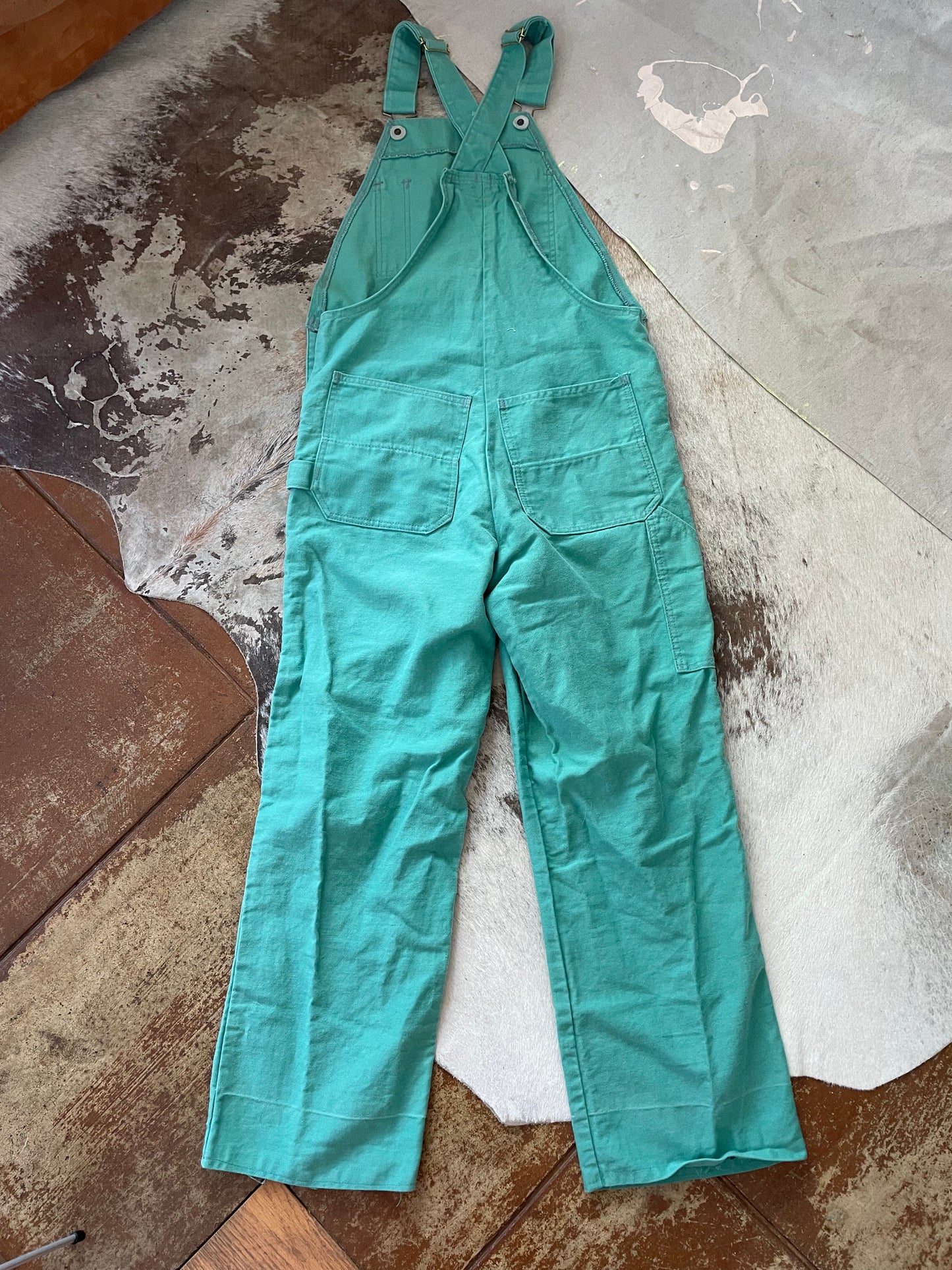 80s Teal Overalls