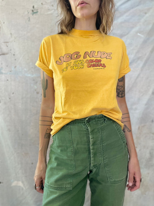 80s Jog Nude It Adds Color To Your Cheeks Tee