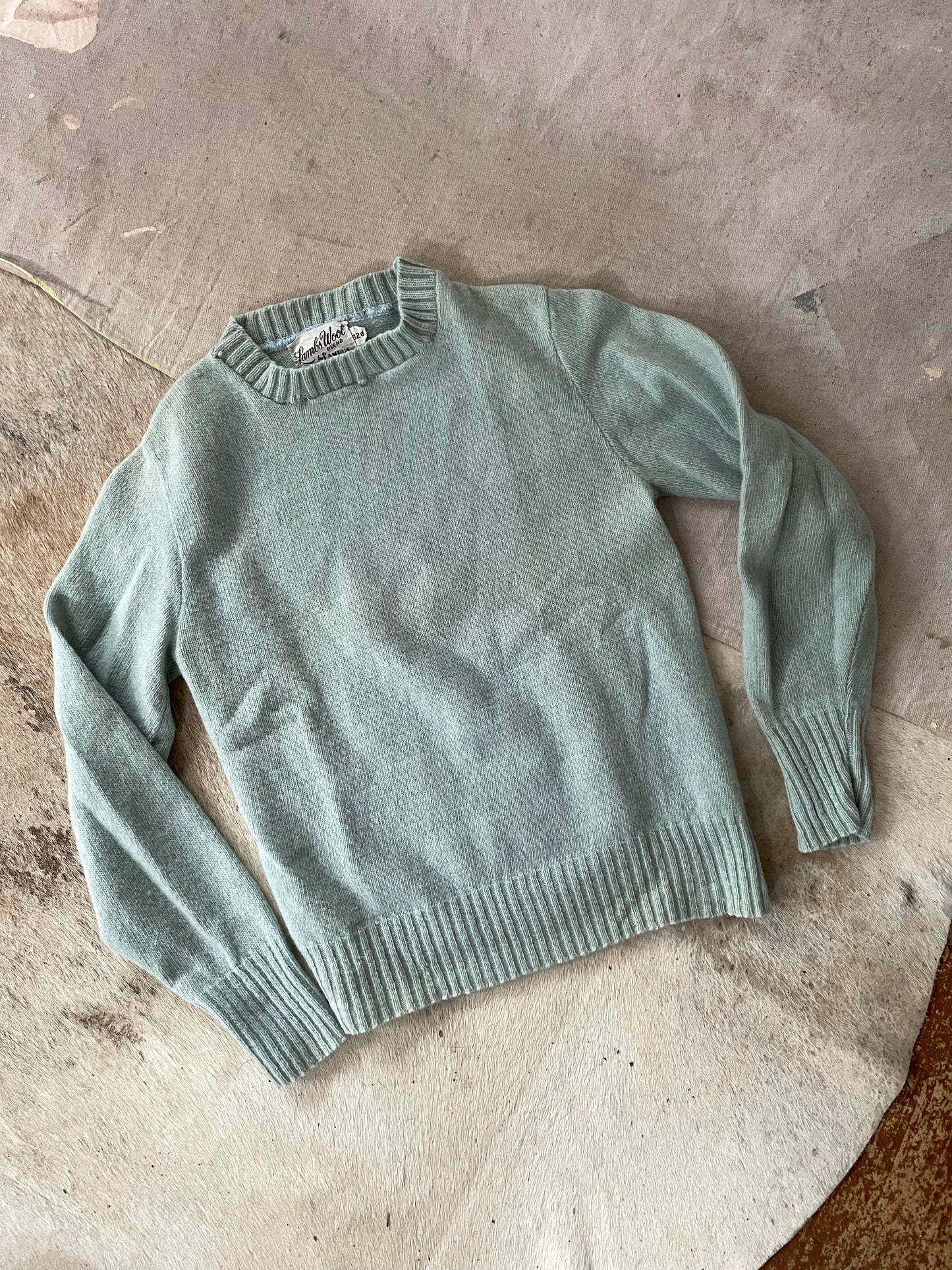 Robin’s Egg Lambs Wool Blend Sweater
