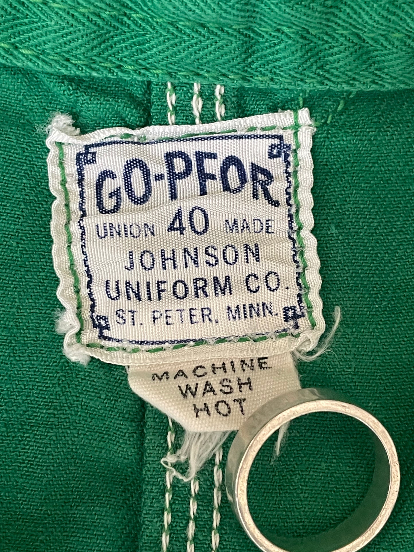 50s GO-PFOR Johnson Uniform Co. Kelly Green HBT Coveralls