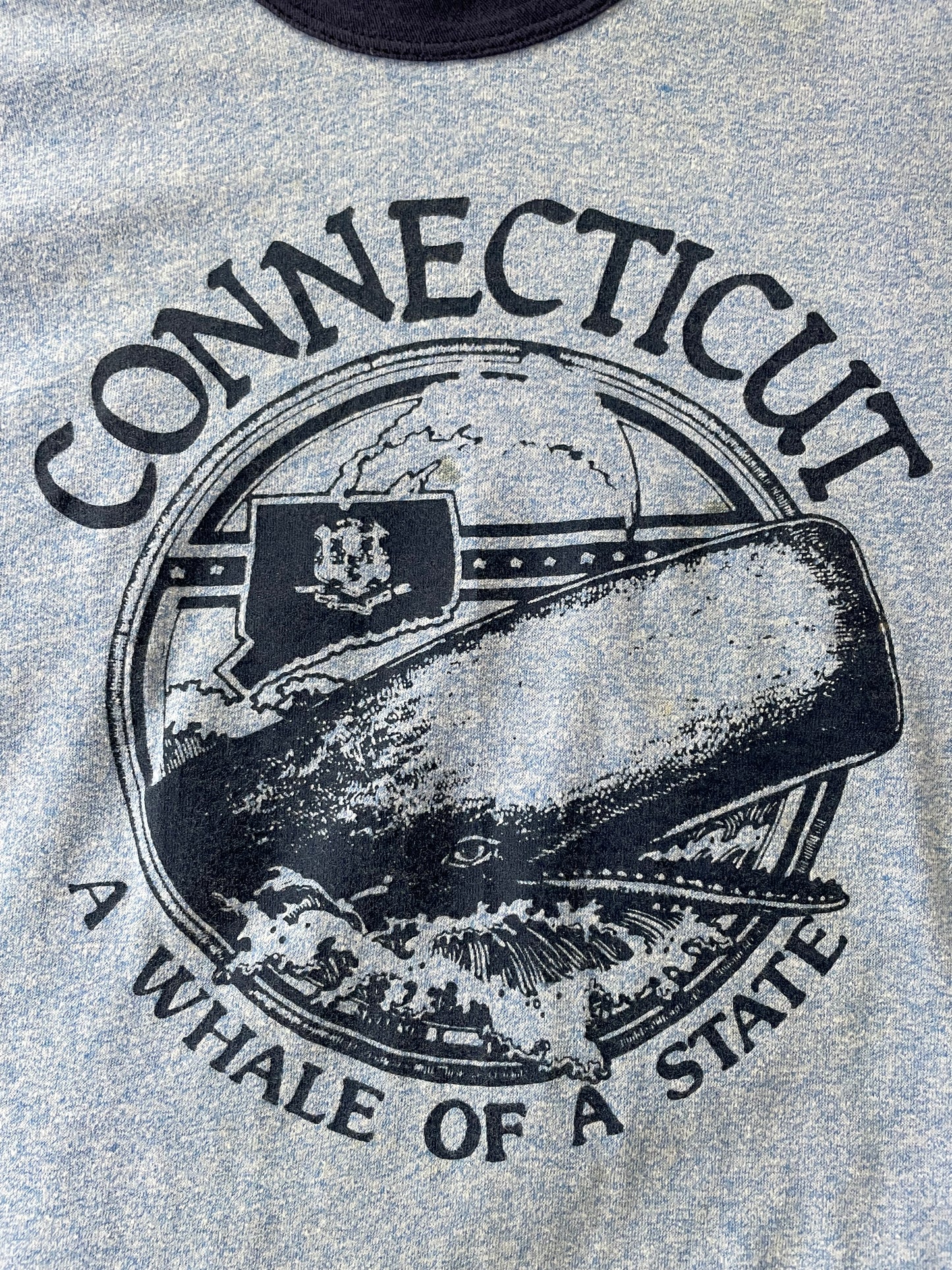 80s Connecticut: A Whale Of A State Ringer Tee