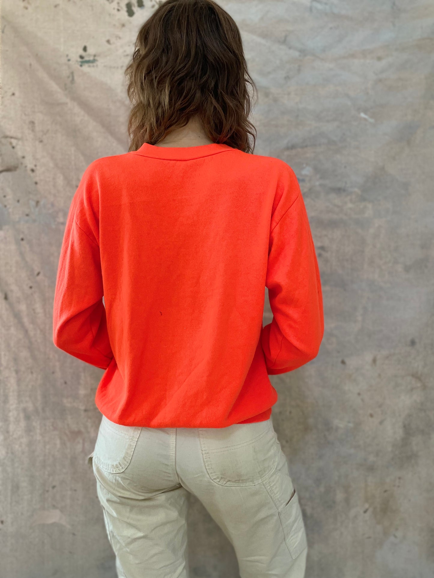 80s Safety Orange Sweatshirt