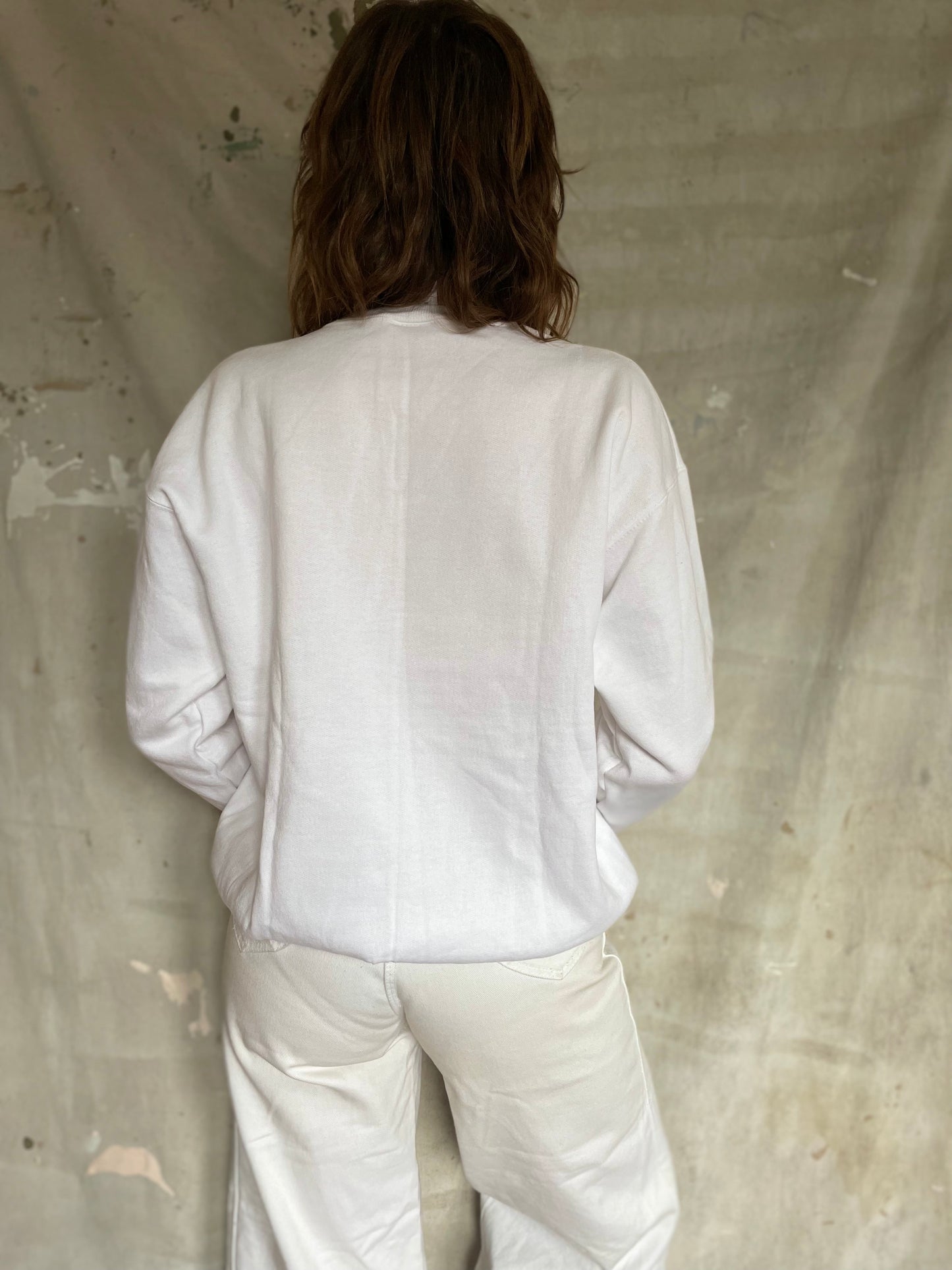 90s Deadstock Blank White Sweatshirt