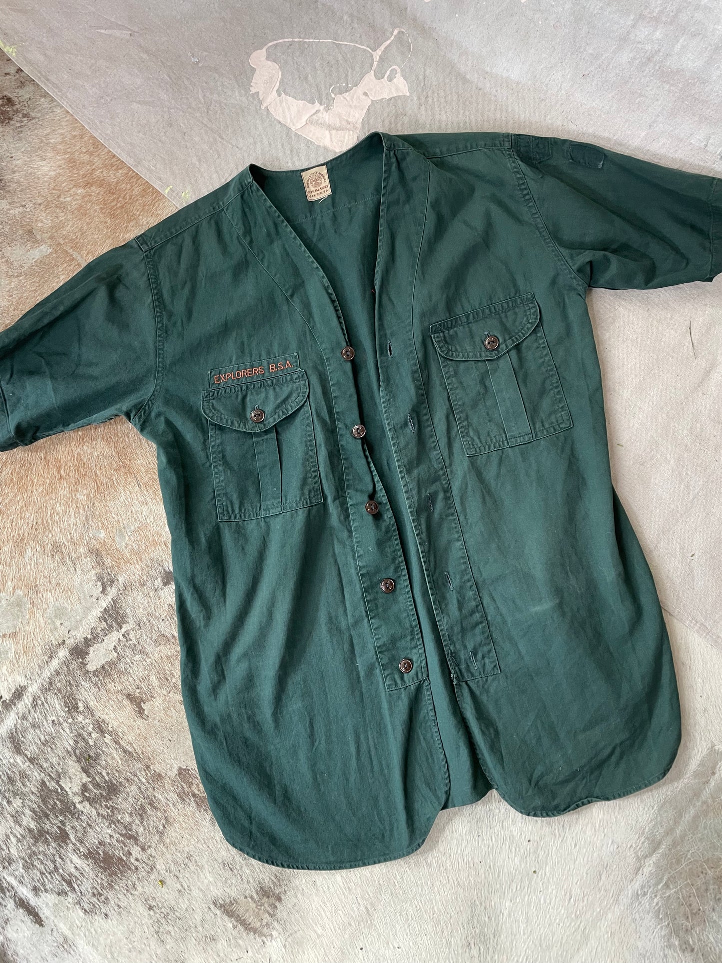 60s BSA Boy Scouts Short Sleeve Button Down Shirt