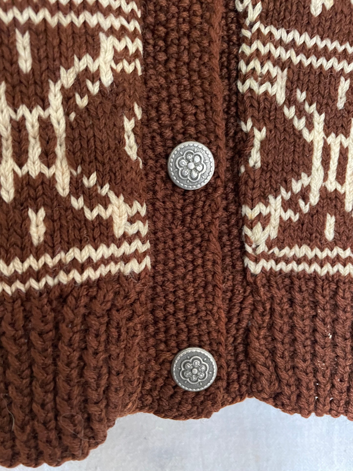 70s Nordic Sweater Cardigan