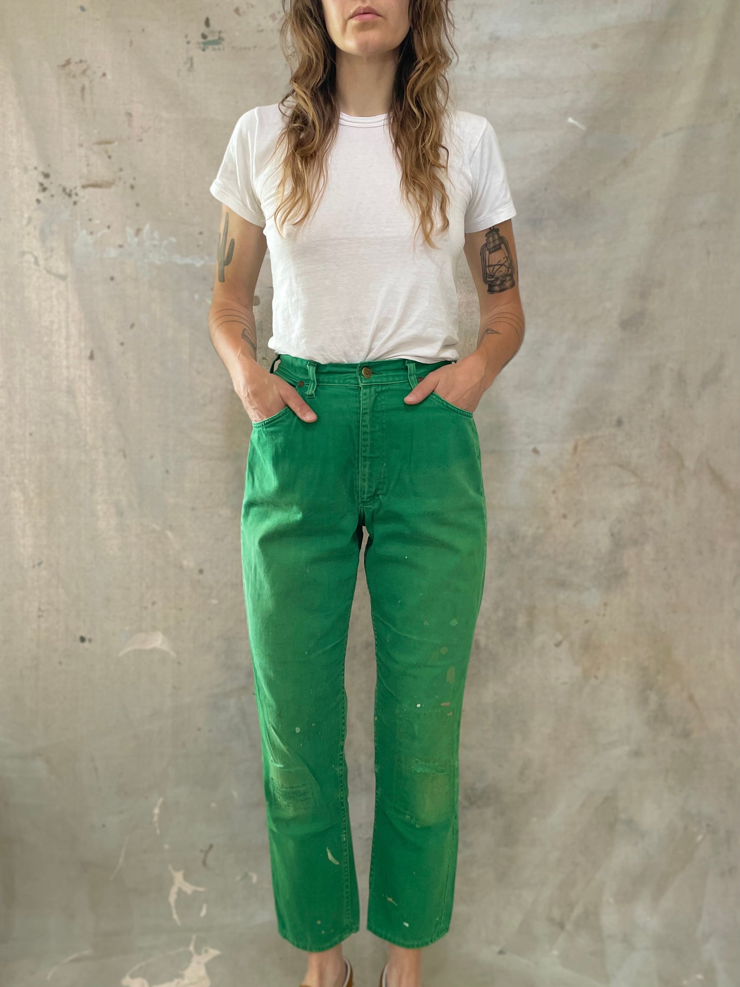 60s Lady Lee Westerner Kelly Green Pedal Pusher Pants