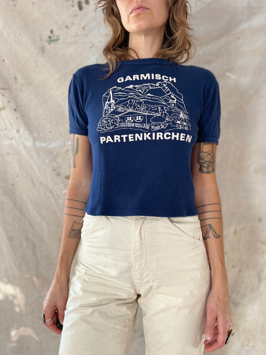 80s Garmisch Partenkirchen Germany Ski Resort Tee