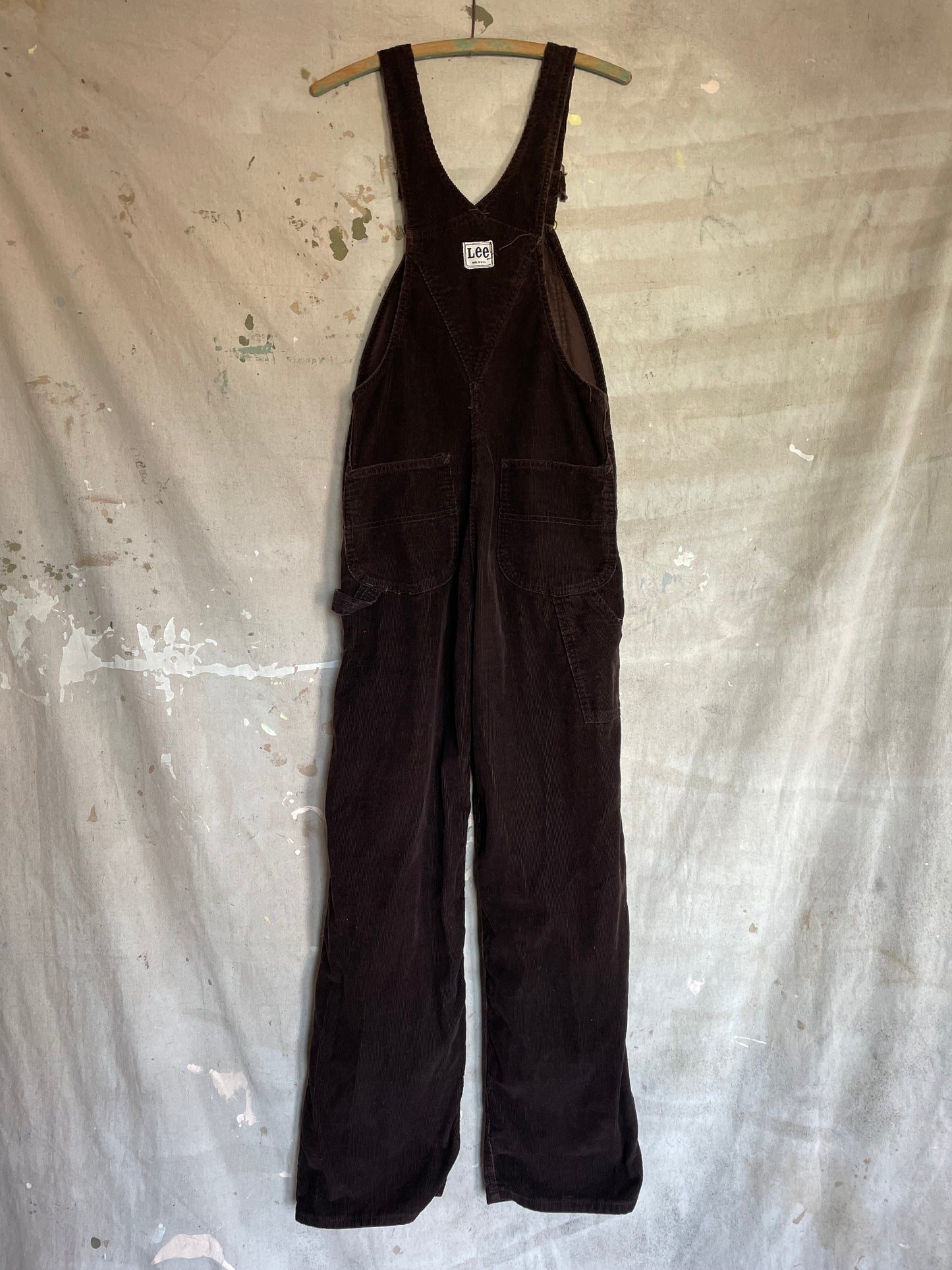 70s Brown Corduroy Lee Overalls