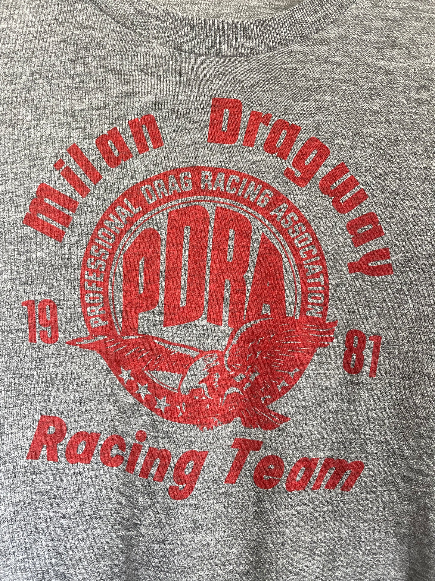 80s Milan Dragway Racing Team Shirt