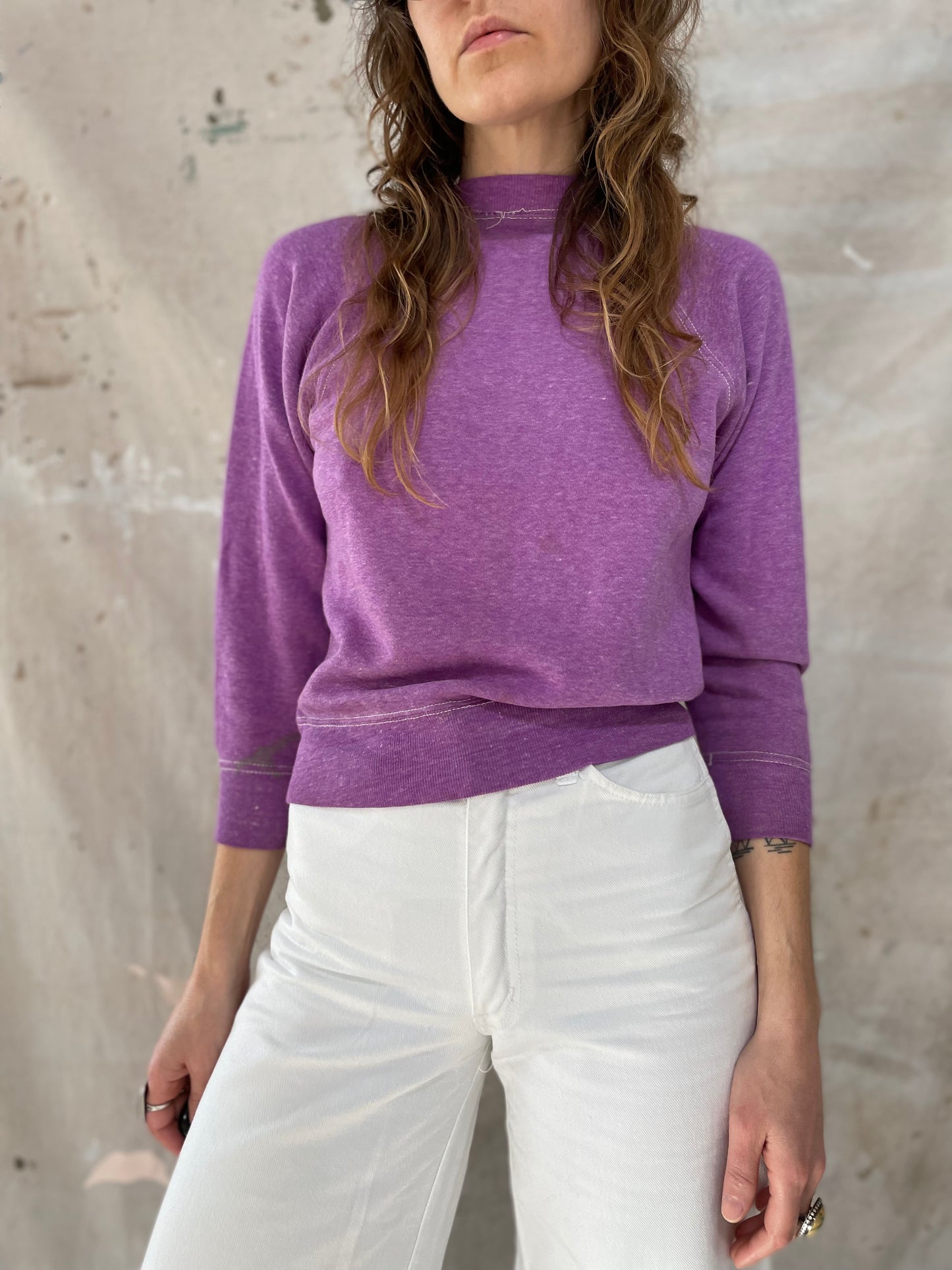 70s/80s Bright Lavender Sweatshirt